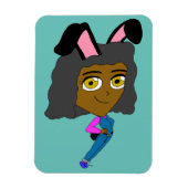 chibi bunnygirl magneet (Verticaal)
