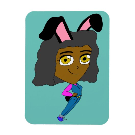 chibi bunnygirl magneet (Verticaal)