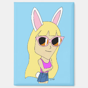 chibi bunnygirl magneet