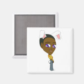 chibi bunnygirl magneet (Voorkant / Achterkant)
