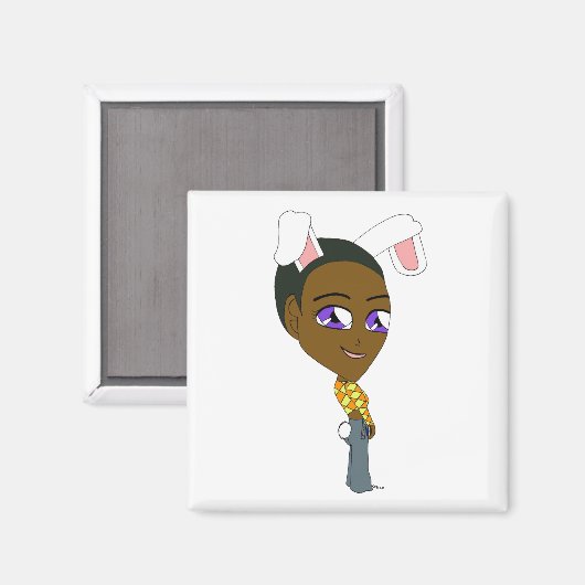 chibi bunnygirl magneet (Voorkant / Achterkant)
