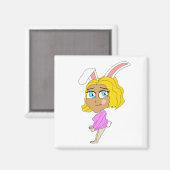 chibi bunnygirl magneet (Voorkant / Achterkant)