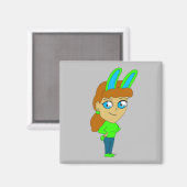 chibi bunnygirl magneet (Voorkant / Achterkant)