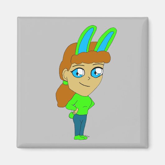 chibi bunnygirl magneet (Voorkant)