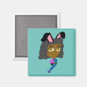 chibi bunnygirl magneet (Voorkant / Achterkant)