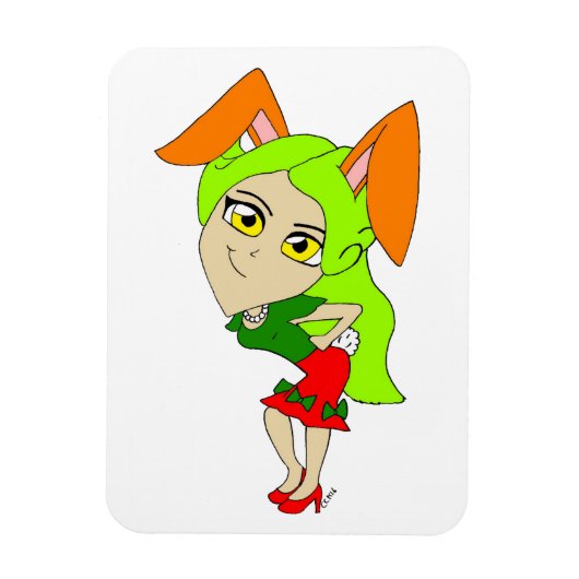 chibi bunnygirl magneet (Verticaal)