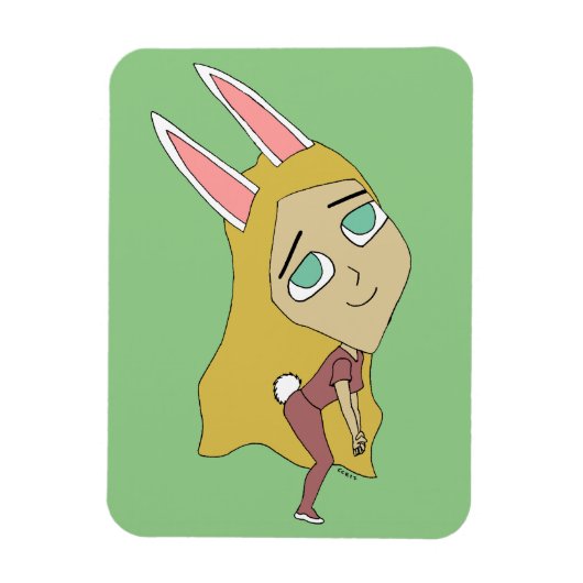 chibi bunnygirl magneet (Verticaal)