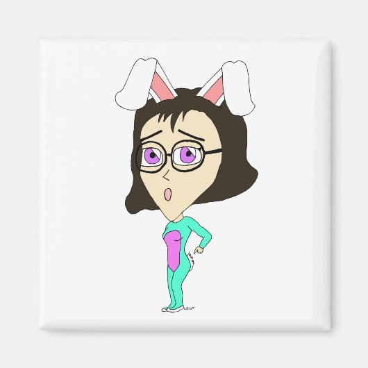 chibi bunnygirl magneet (Voorkant)