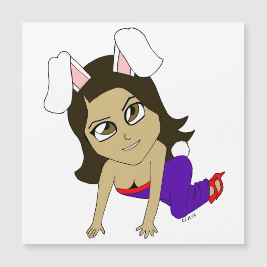 chibi bunnygirl magnet (Voorkant)