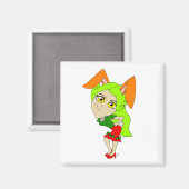 chibi bunnygirl magnet (Voorkant / Achterkant)