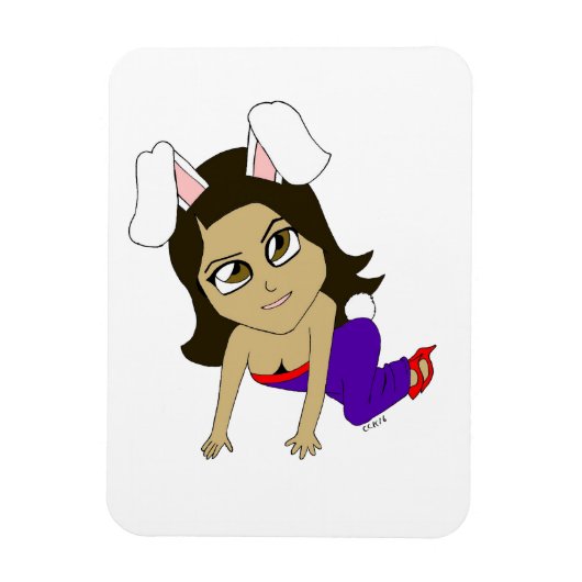 chibi bunnygirl magnet magneet (Verticaal)
