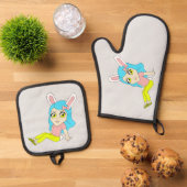 chibi bunnygirl ovenwant & pannenlap set (Top down)