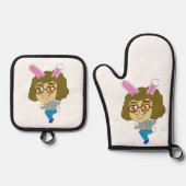 chibi bunnygirl ovenwant & pannenlap set (Voorkant)