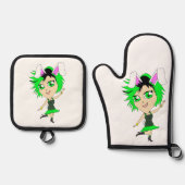 chibi bunnygirl ovenwant & pannenlap set (Voorkant)