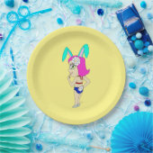 chibi bunnygirl papieren bordje (Feest)