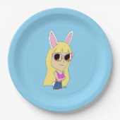 chibi bunnygirl papieren bordje (Voorkant)