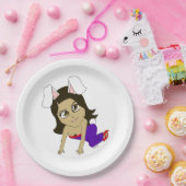 chibi bunnygirl papieren bordje (Feest)