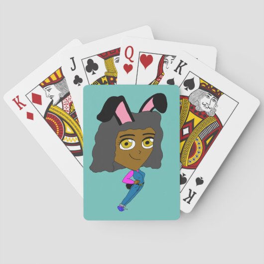chibi bunnygirl pokerkaarten (Achterkant)
