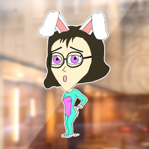 chibi bunnygirl raamsticker