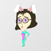 chibi bunnygirl raamsticker (Vel)