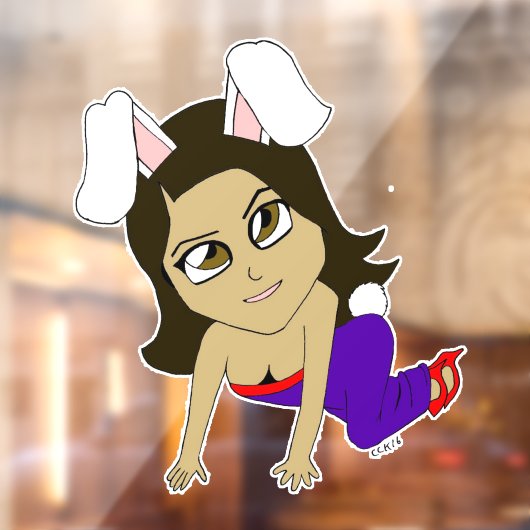 chibi bunnygirl raamsticker (Vel 2)