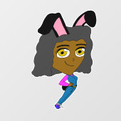 chibi bunnygirl raamsticker (Vel)