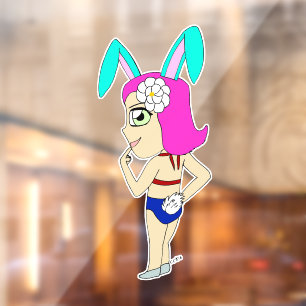 chibi bunnygirl raamsticker