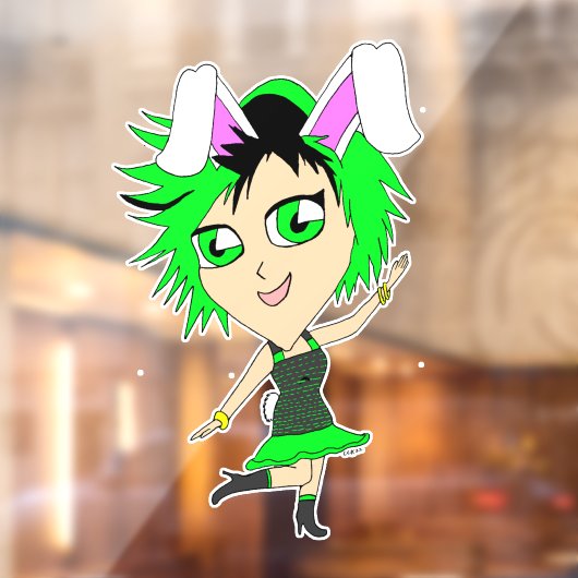 chibi bunnygirl raamsticker (Vel 2)