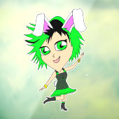 chibi bunnygirl raamsticker (Vel 3)