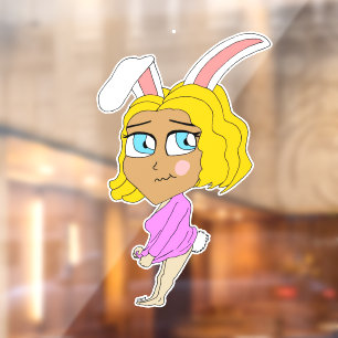 chibi bunnygirl raamsticker