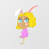 chibi bunnygirl raamsticker (Vel)