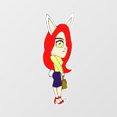 chibi bunnygirl raamsticker (Vel)