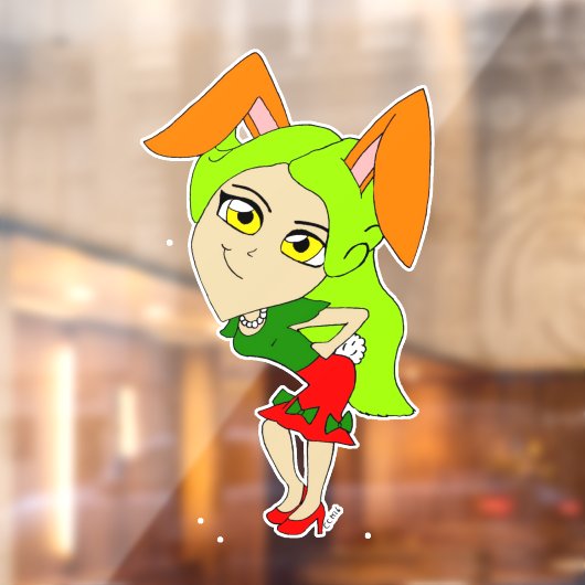 chibi bunnygirl raamsticker (Vel 2)