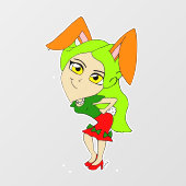 chibi bunnygirl raamsticker (Vel)
