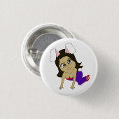 chibi bunnygirl ronde button 3,2 cm (Voorkant /achterkant)
