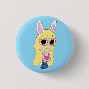 chibi bunnygirl ronde button 3,2 cm