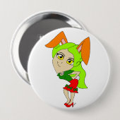 chibi bunnygirl ronde button 4,0 cm (Voorkant /achterkant)