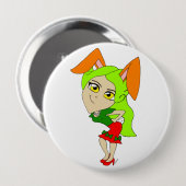 chibi bunnygirl ronde button 4,0 cm (Voorkant /achterkant)