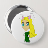 chibi bunnygirl ronde button 4,0 cm (Voorkant /achterkant)