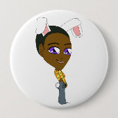 chibi bunnygirl ronde button 4,0 cm (Voorkant)