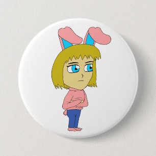 chibi bunnygirl ronde button 7,6 cm