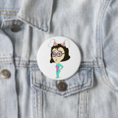 chibi bunnygirl ronde button 7,6 cm (In situ)