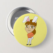 chibi bunnygirl ronde button 7,6 cm (Voorkant /achterkant)