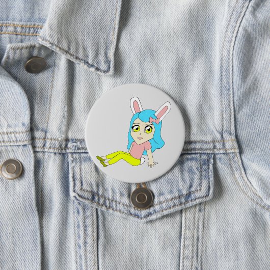 chibi bunnygirl ronde button 7,6 cm (In situ)