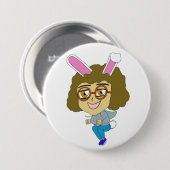 chibi bunnygirl ronde button 7,6 cm (Voorkant /achterkant)