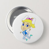 chibi bunnygirl ronde button 7,6 cm (Voorkant /achterkant)