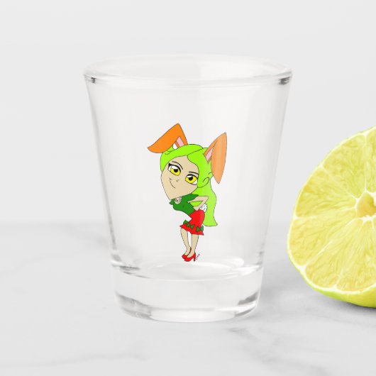 chibi bunnygirl shot glas (Voorkant)