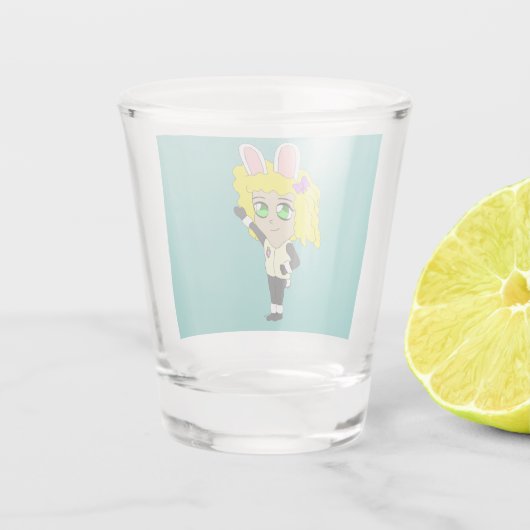 chibi bunnygirl shot glas (Achterkant)