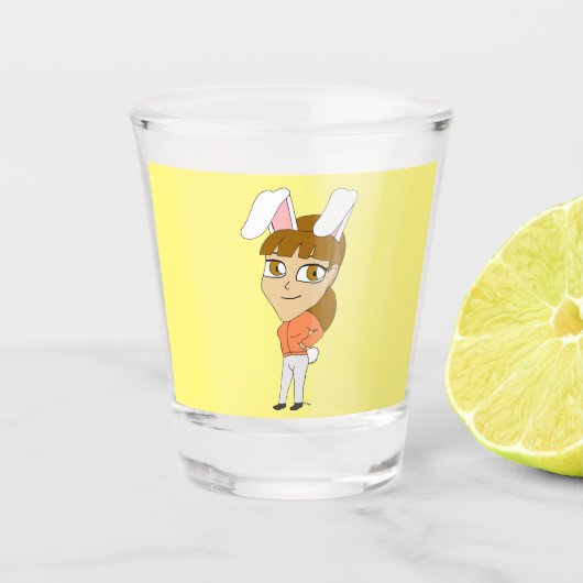 chibi bunnygirl shot glas (Voorkant)
