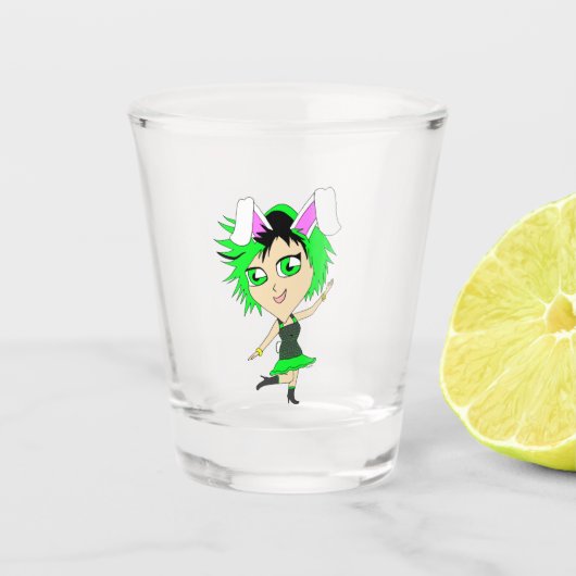 chibi bunnygirl shot glas (Voorkant)